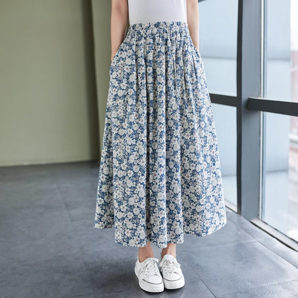 Chân váy dài đi với giày gì