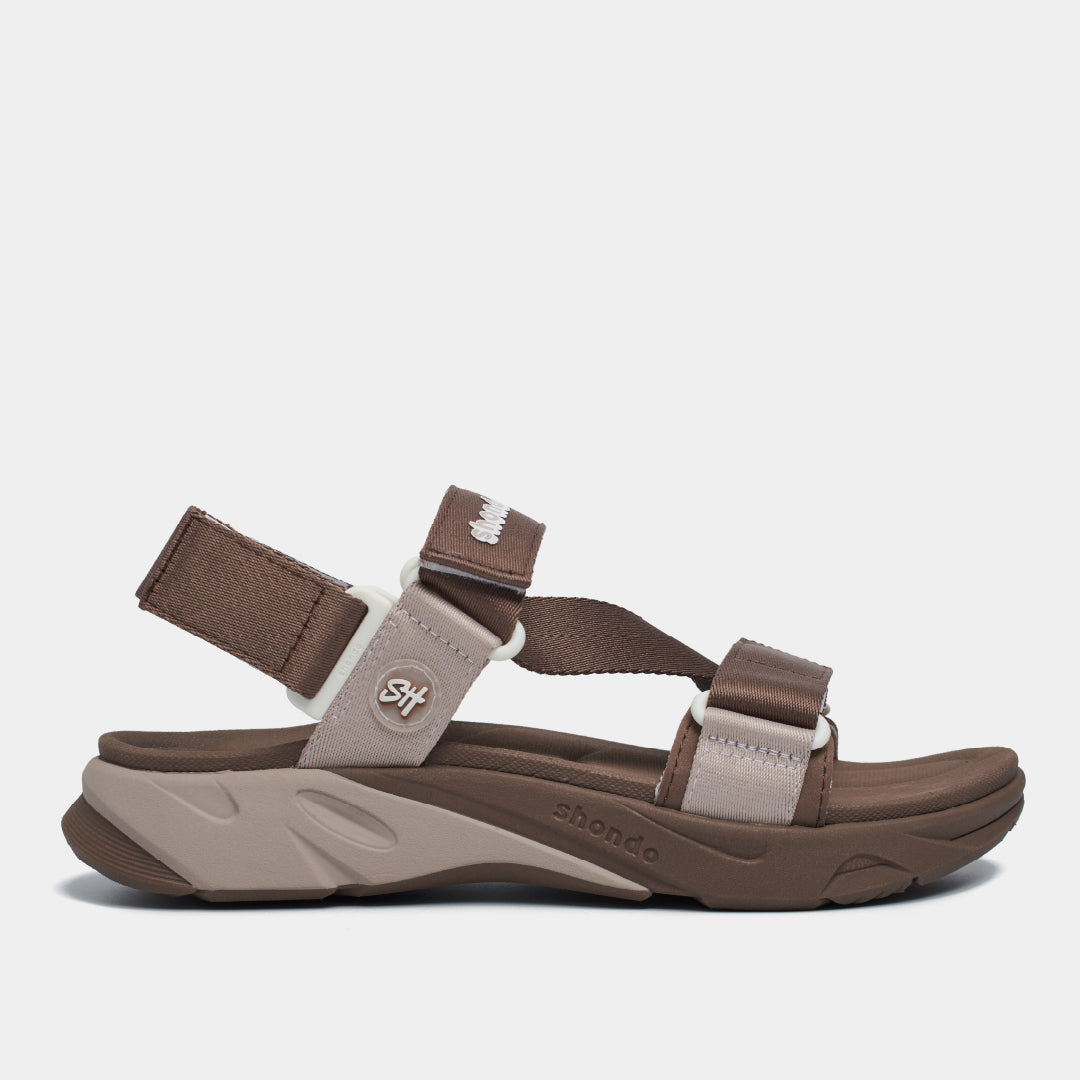 Sandal F8M thể thao nam nữ quai chéo nâu