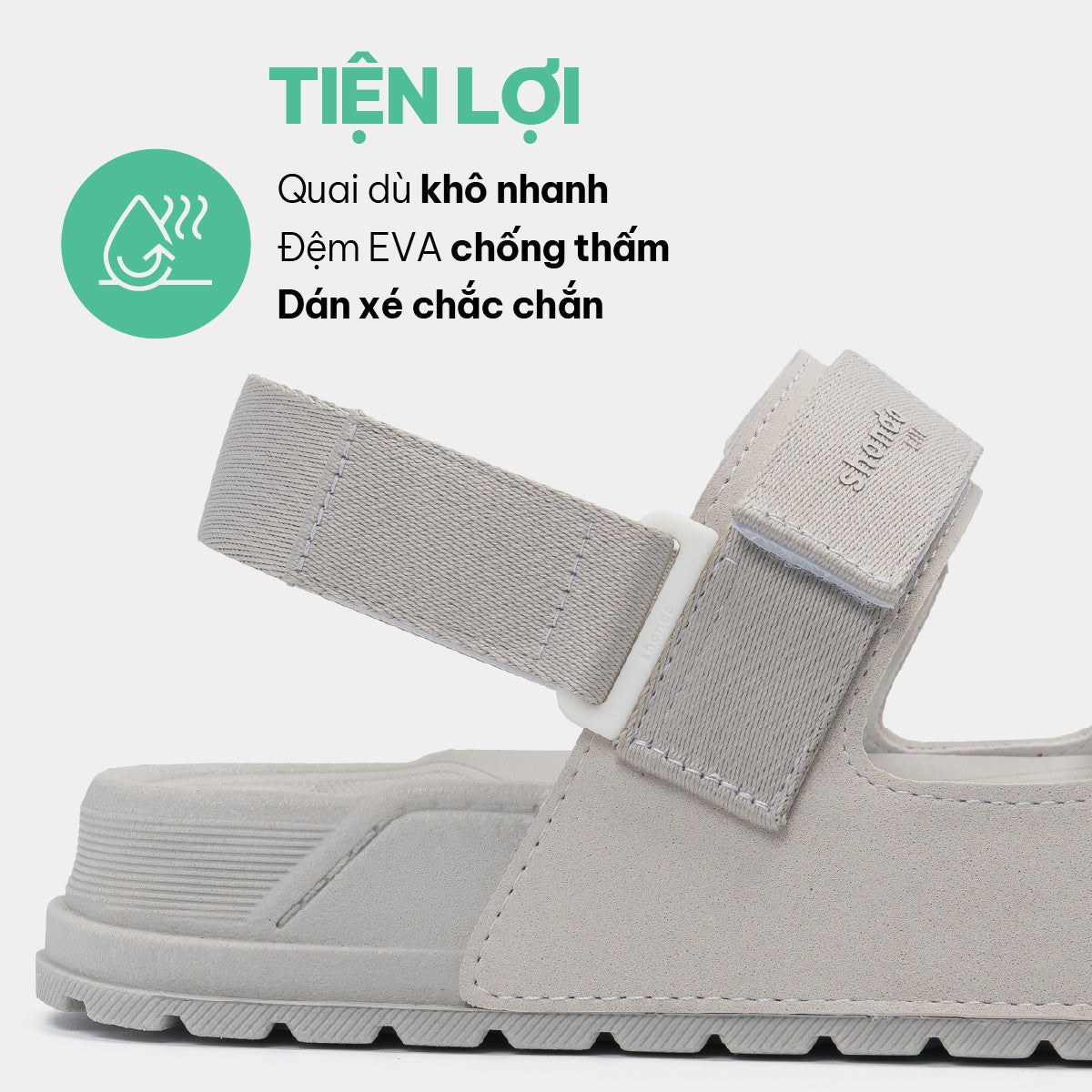 Sandal Platy 4 Lite quai ngang unisex xám