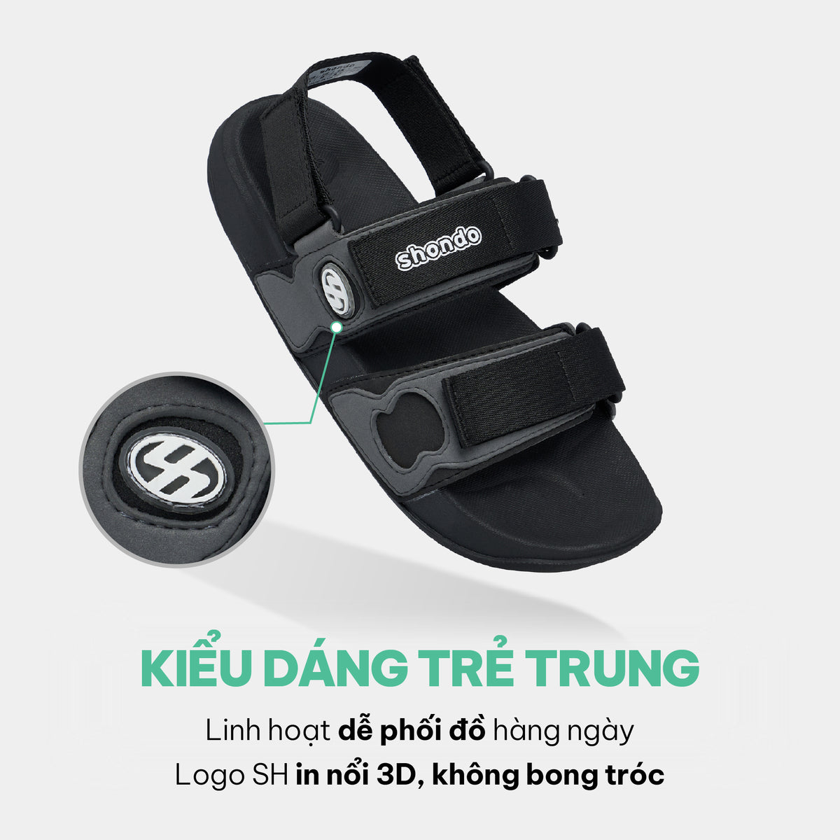 Sandal Platy 7 Quai Ngang Unisex Đen