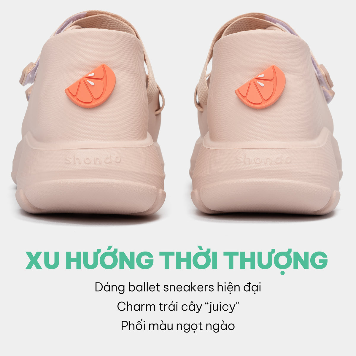 Giày ballet sneaker nữ Dreamie hồng nhạt