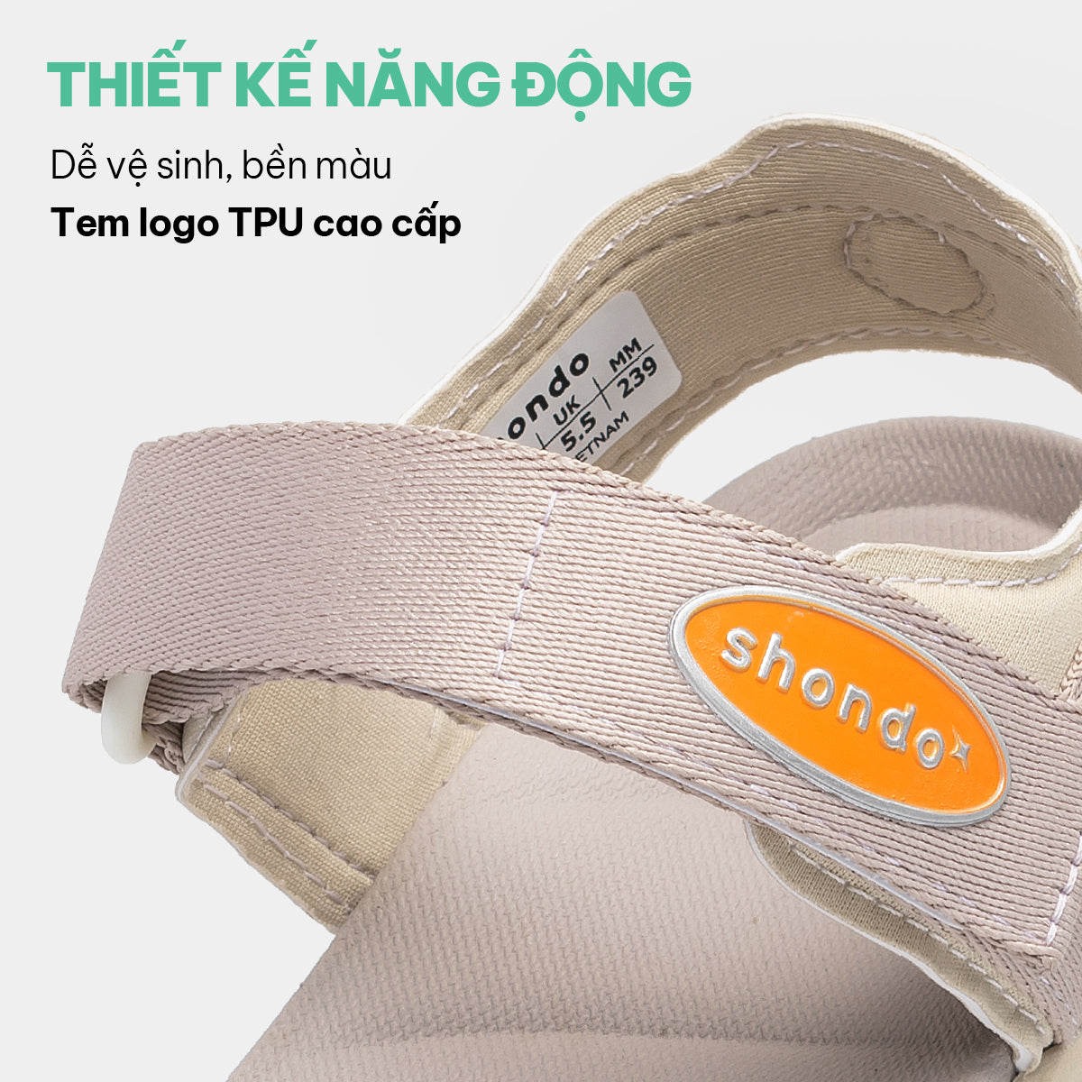 Sandal F8M nữ nâu be