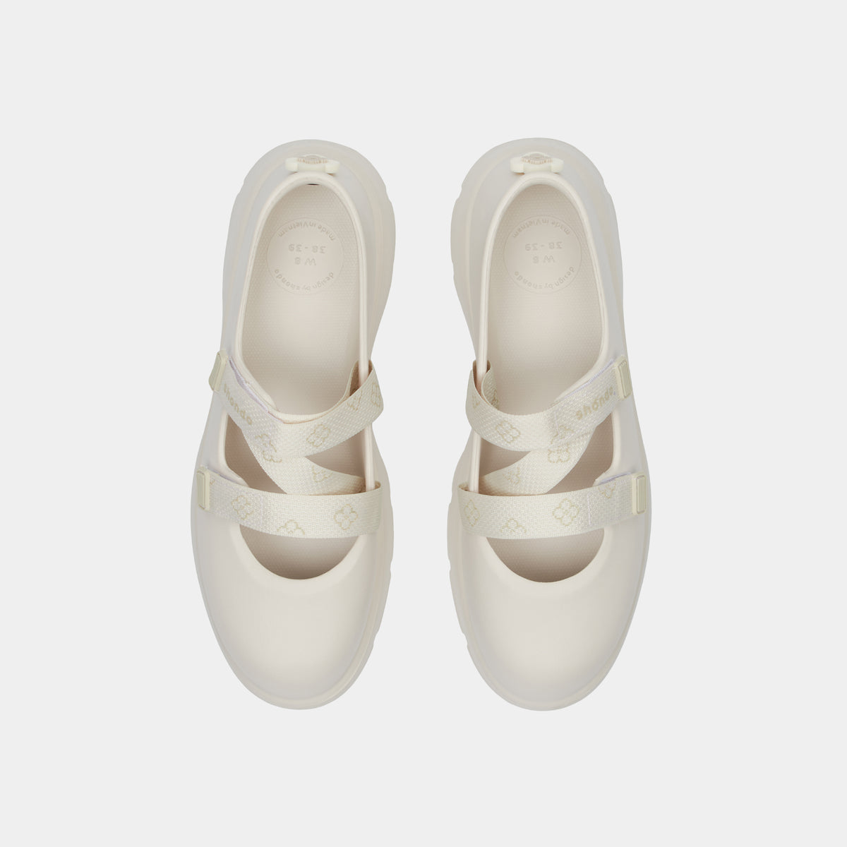 Giày Sneaker ballet Dreamie Limax hoa nữ trắng kem