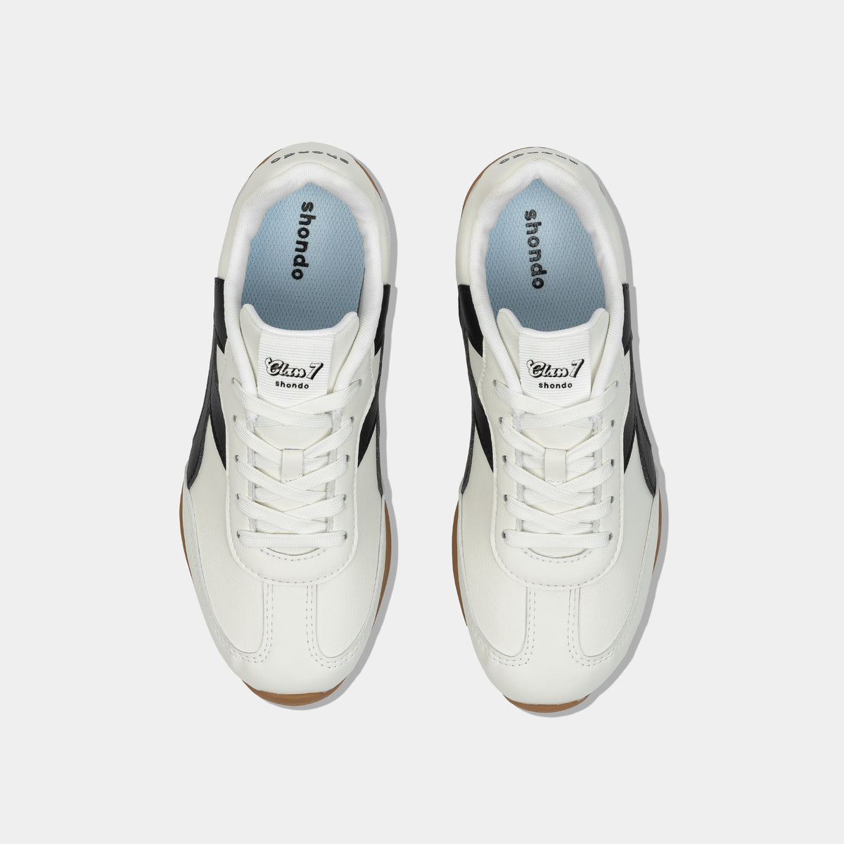 Giày Sneaker Shondo Class 7 Đế Thấp Unisex Màu Trắng