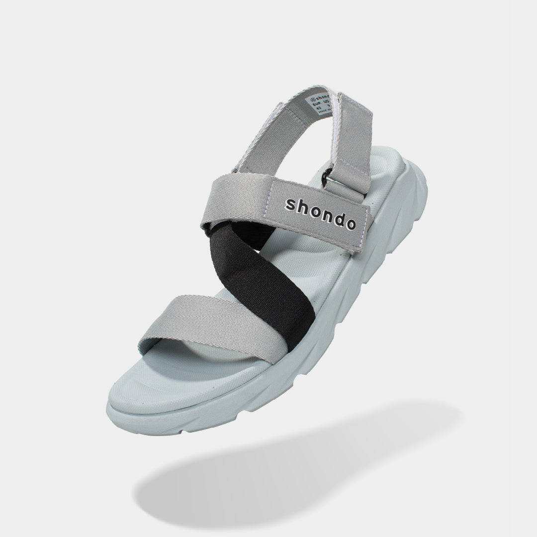 Sandals F6 sport đế xám phối quai đen