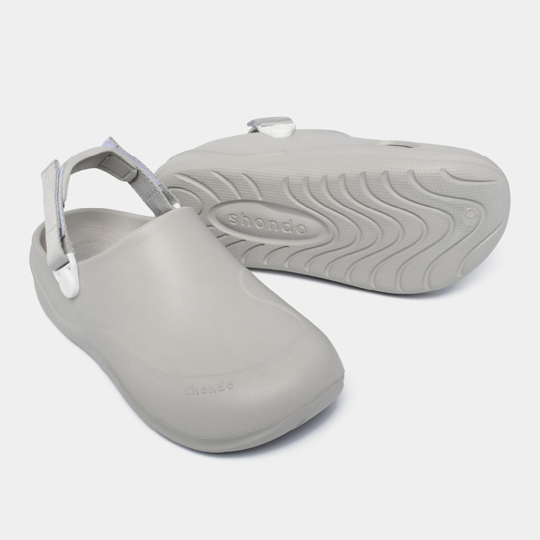Clog SUKE nhựa đúc nam nữ xám
