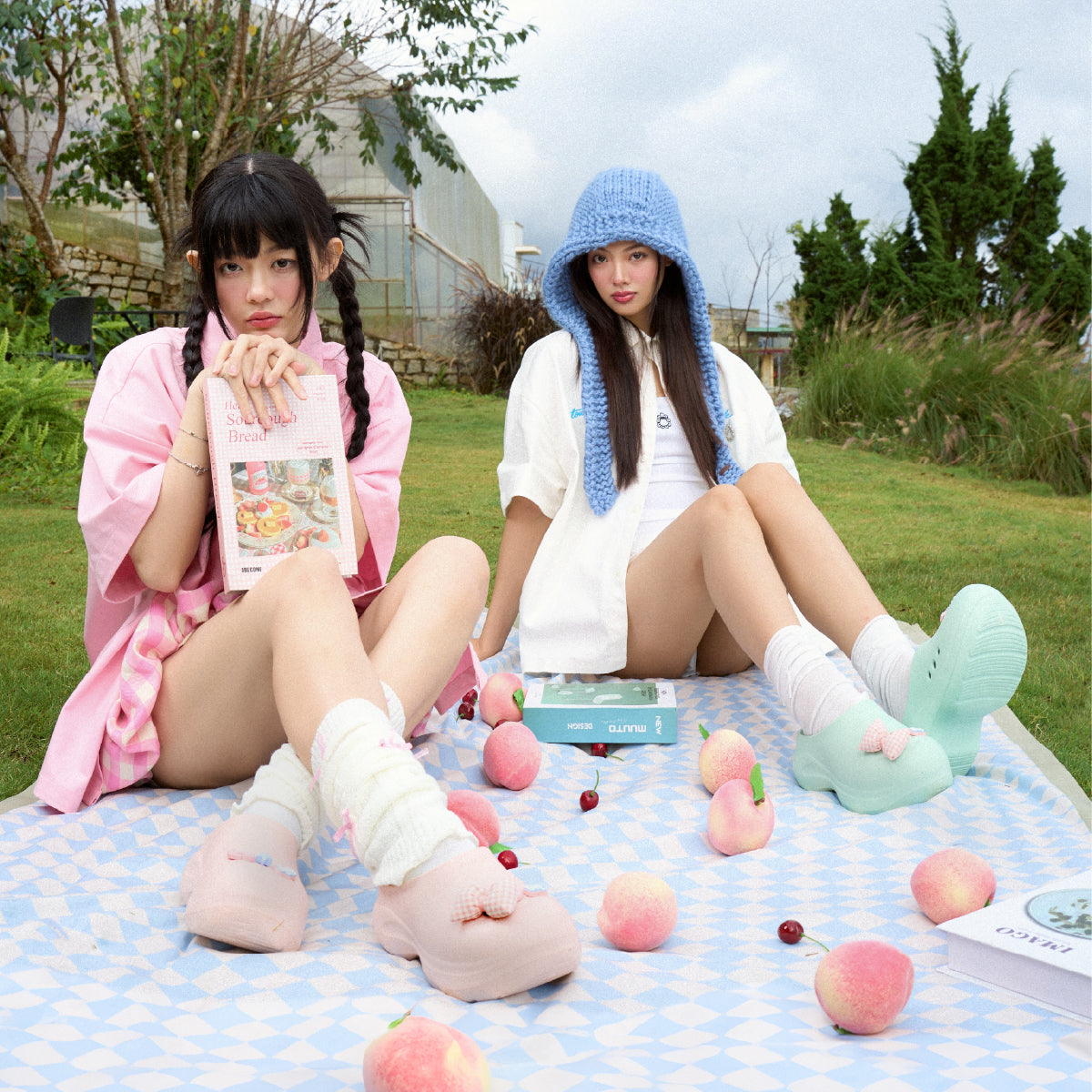 Clog MULE CHIC Limax đế cao nữ xanh mint