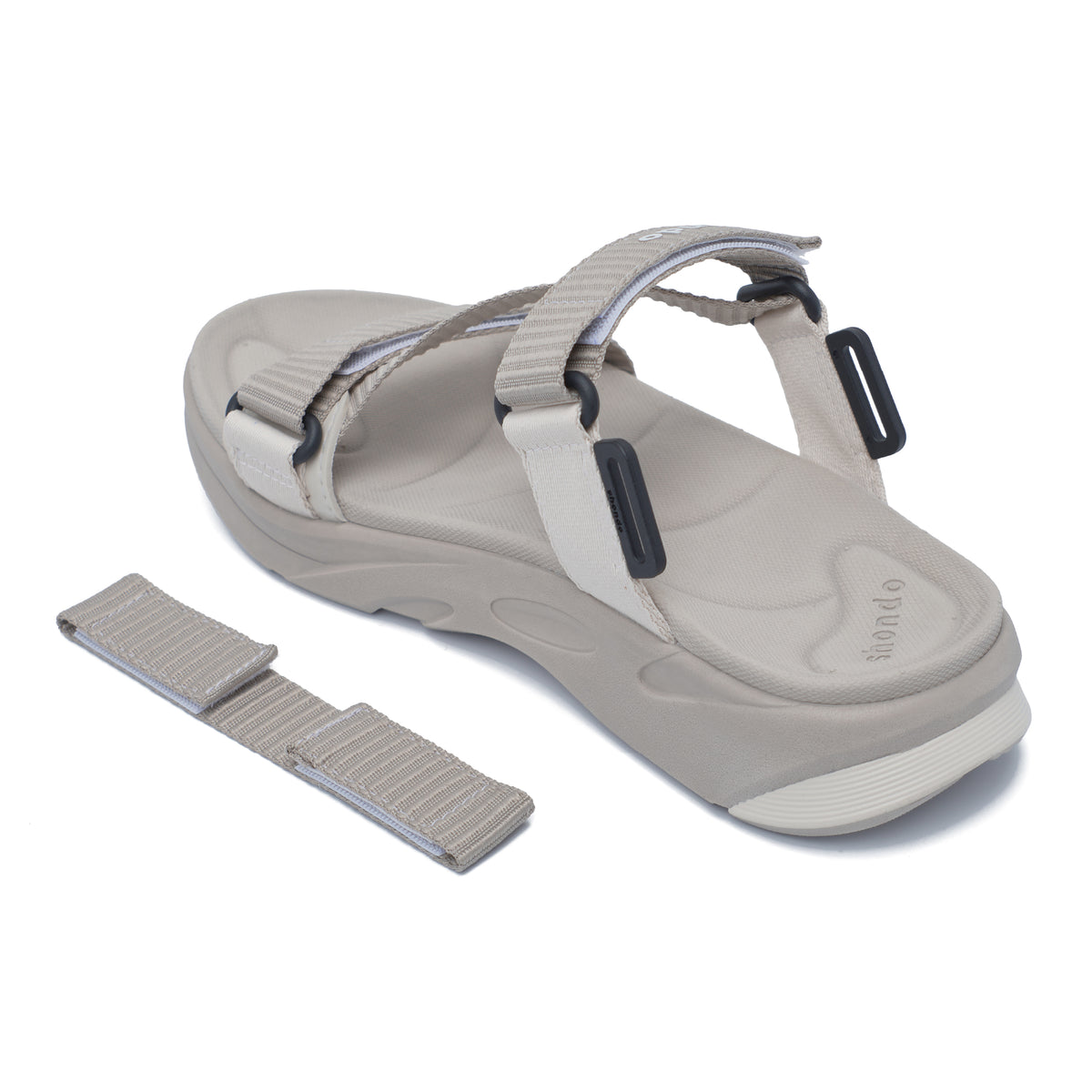 Sandal F8M quai chéo unisex nâu nhạt