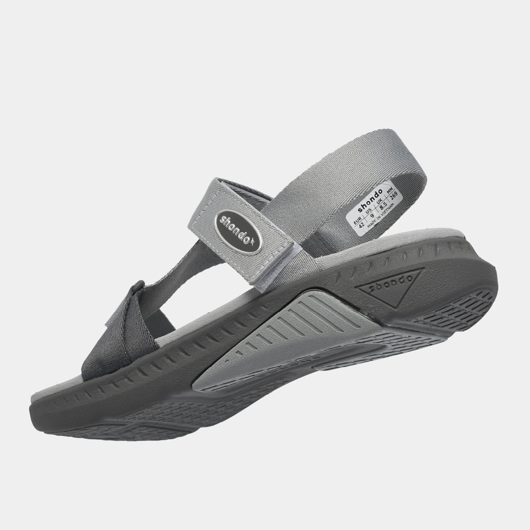 Sandal F7R nam nữ đi học quai chéo xám