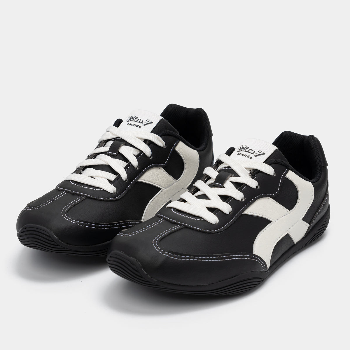 Giày Sneaker Shondo Class 7 Đế Thấp Unisex Màu Đen