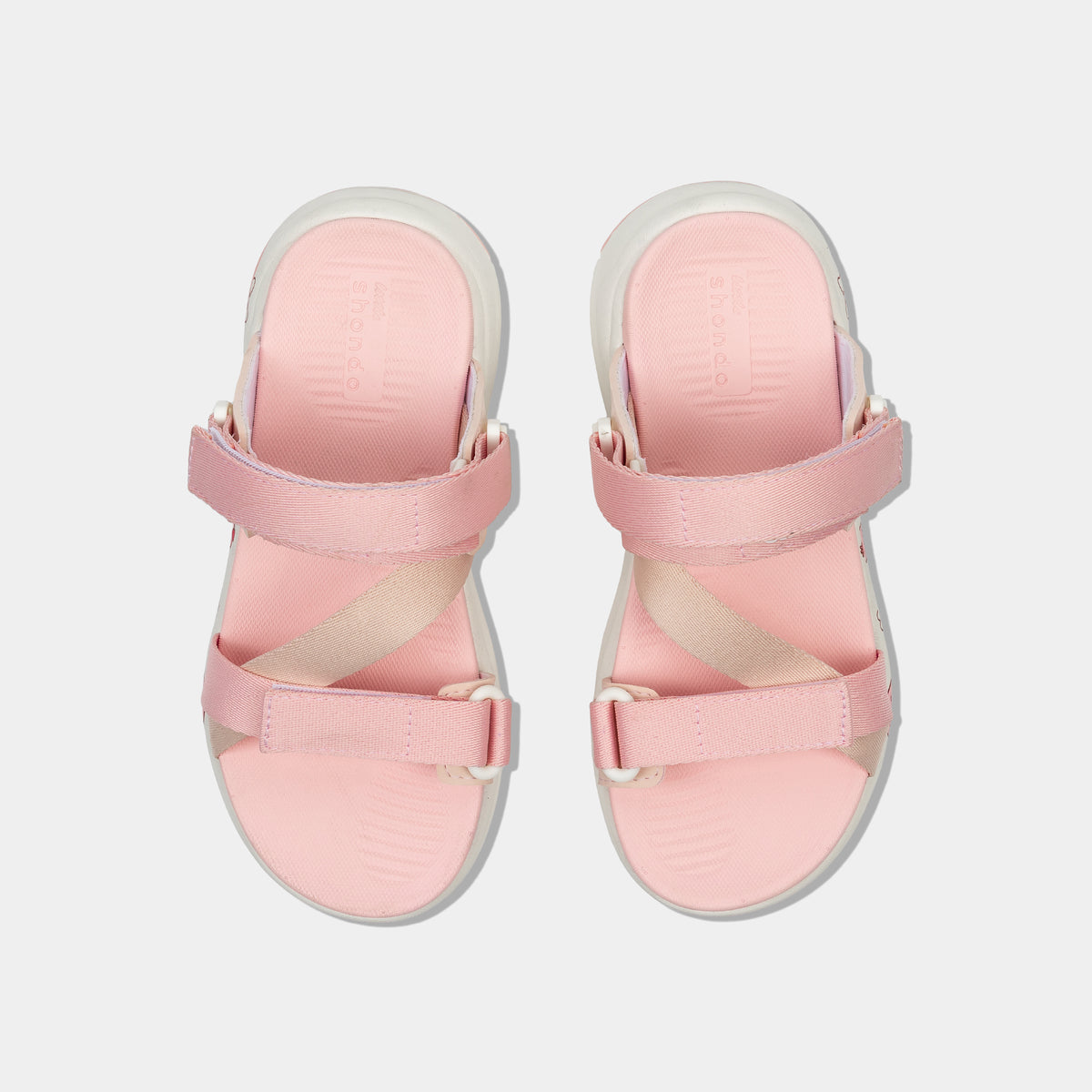 Sandal trẻ em Little 8 quai xoay hồng