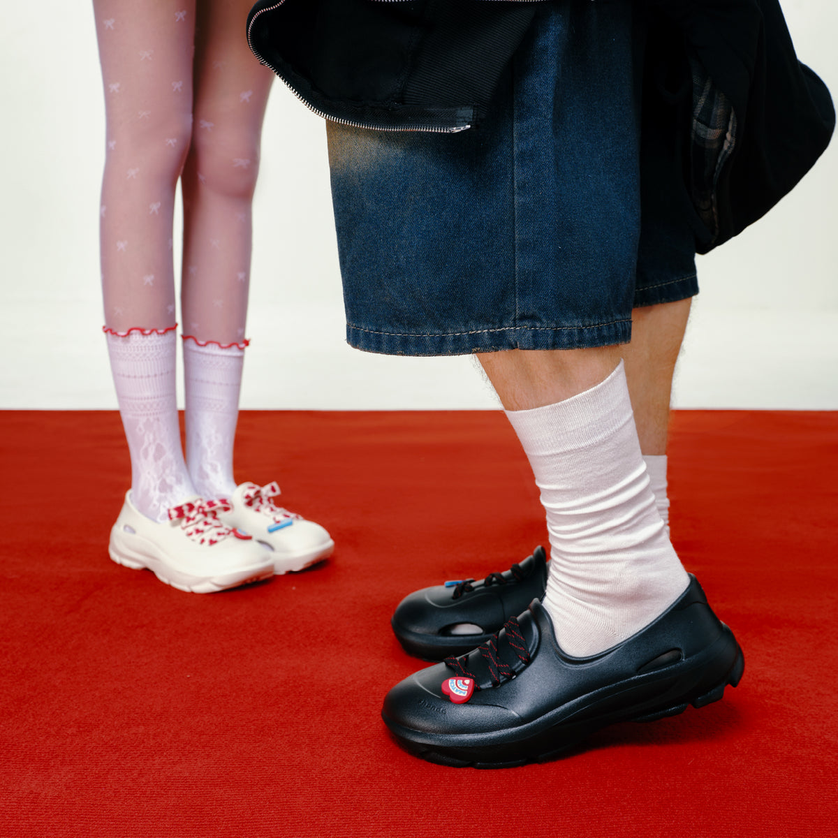 Giày Sneaker Shondo EZI Limax Nữ Valentine Màu Trắng Kem