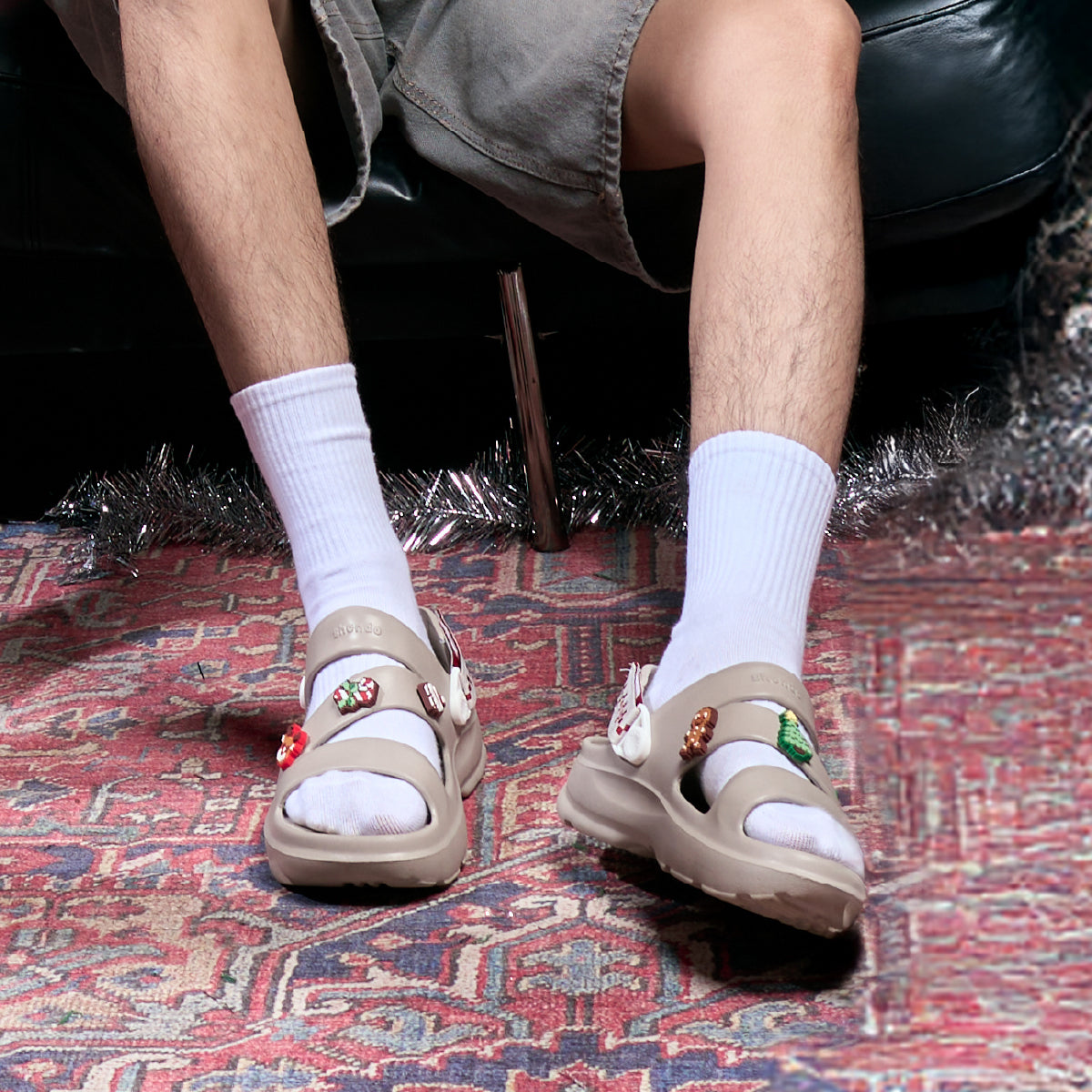 Sandal FX Limax Christmas unisex nâu nhạt