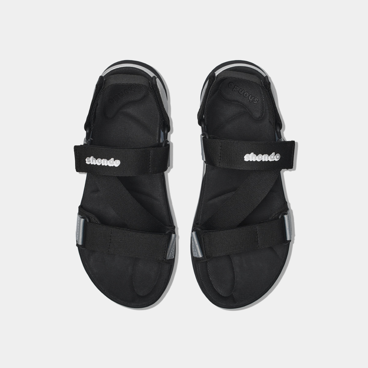 Sandal F8M thể thao nam nữ quai chéo đen