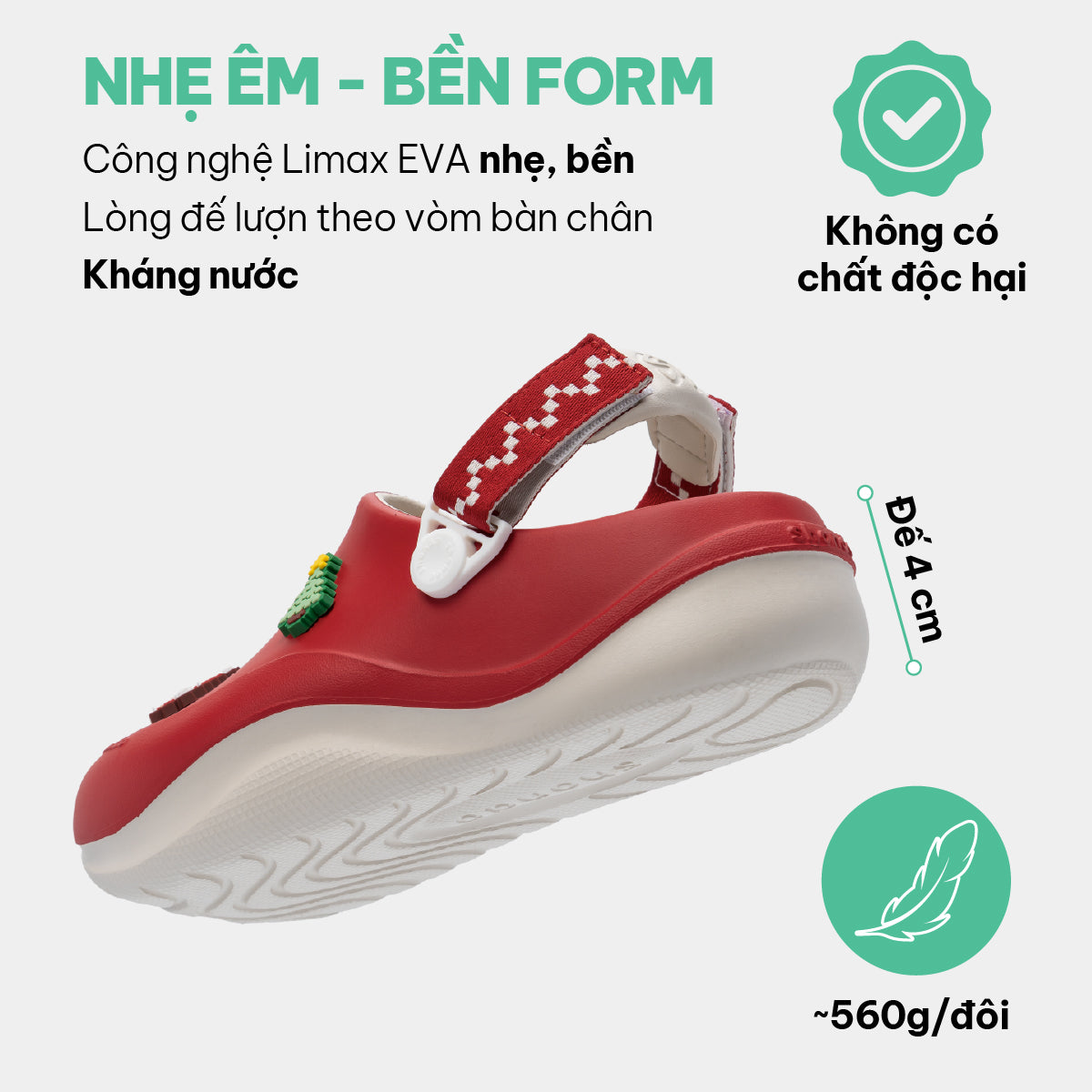 Clog SUKE Limax Christmas unisex đỏ
