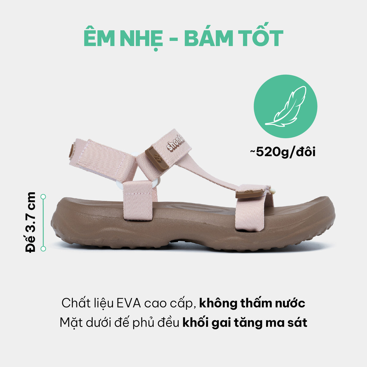 Sandal F11 Quai Chéo Nữ Hồng