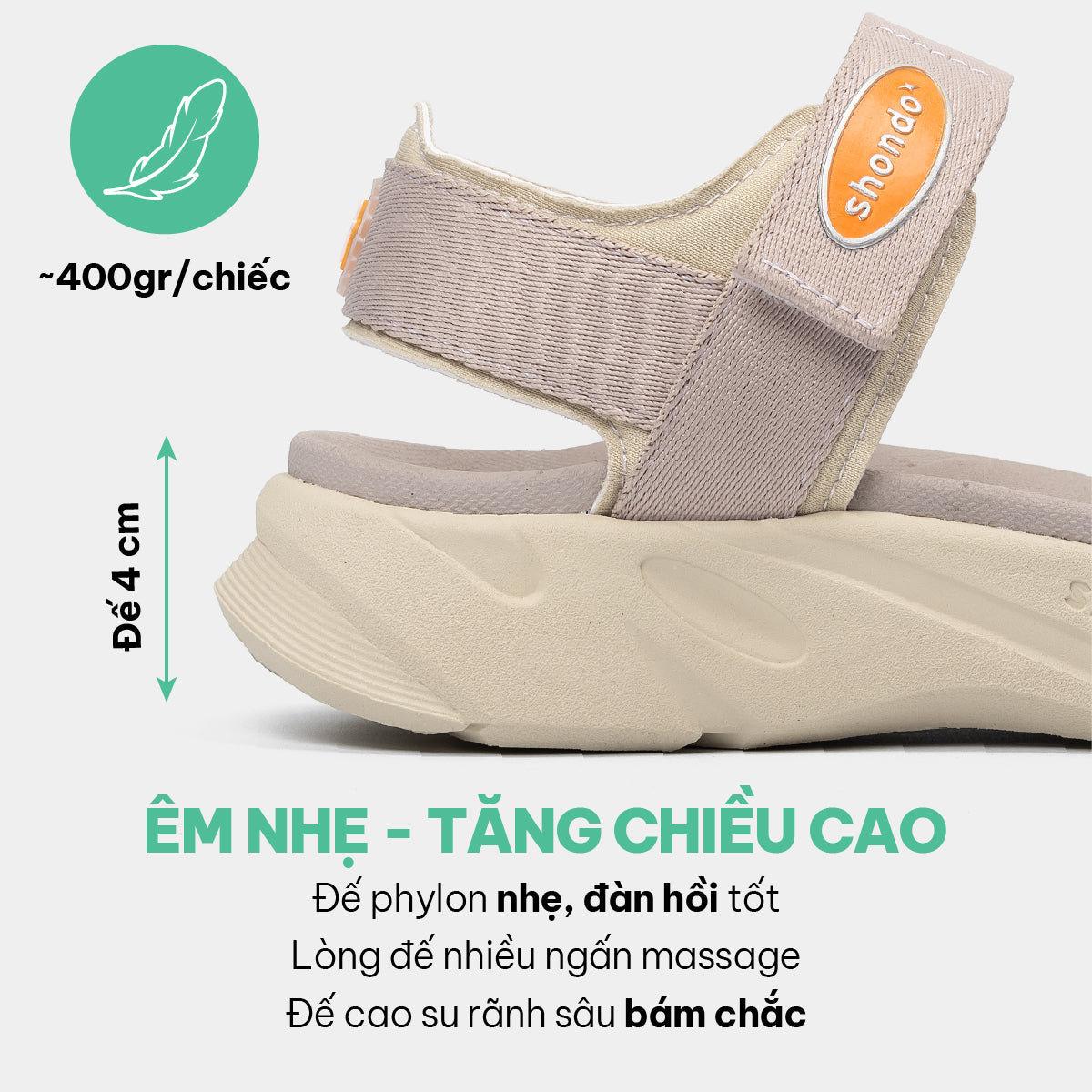 Sandal F8M nữ nâu be