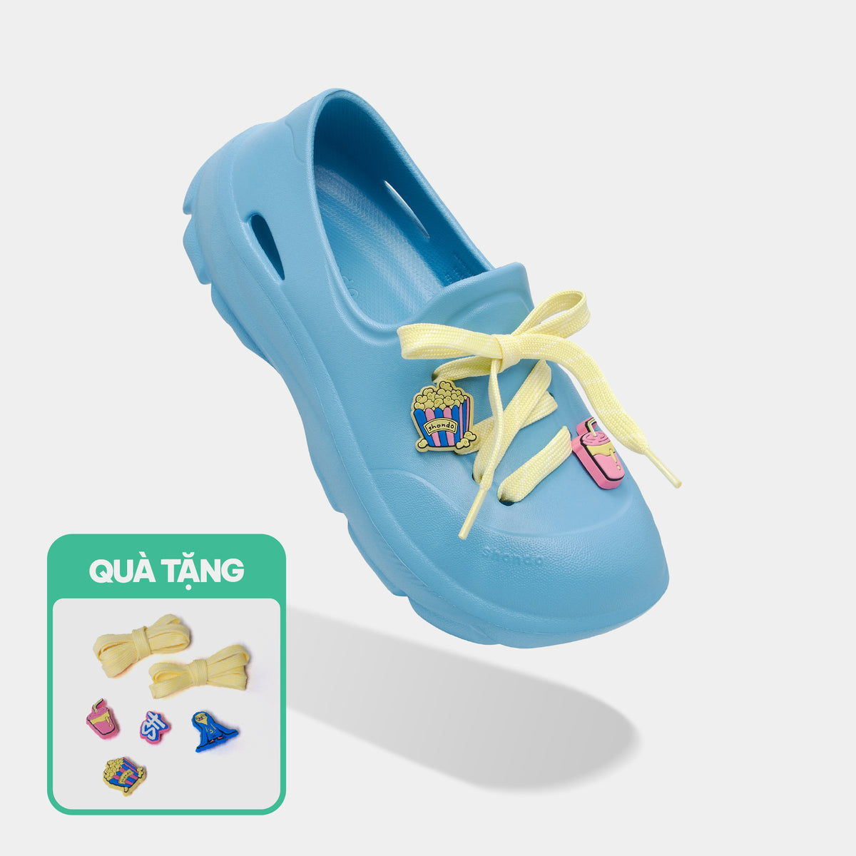 Giày Sneaker Shondo EZI Limax Nữ Màu Xanh Dương