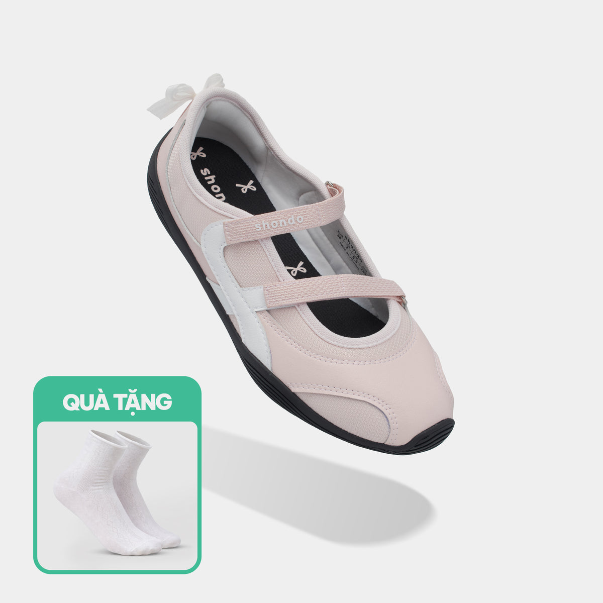 Giày Sneaker ballet Minie nơ nữ hồng