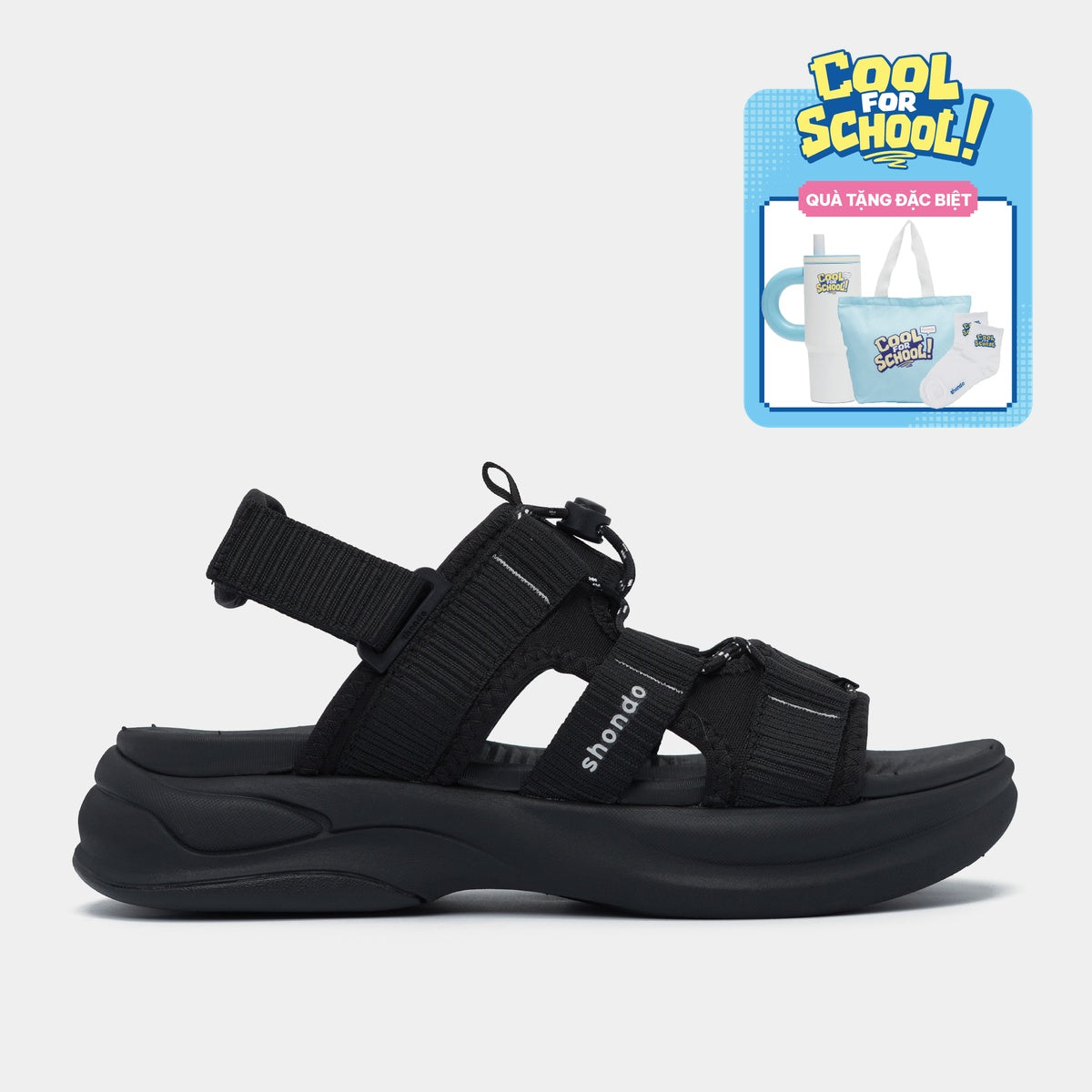 Sandal F8B Hiking Unisex Đen