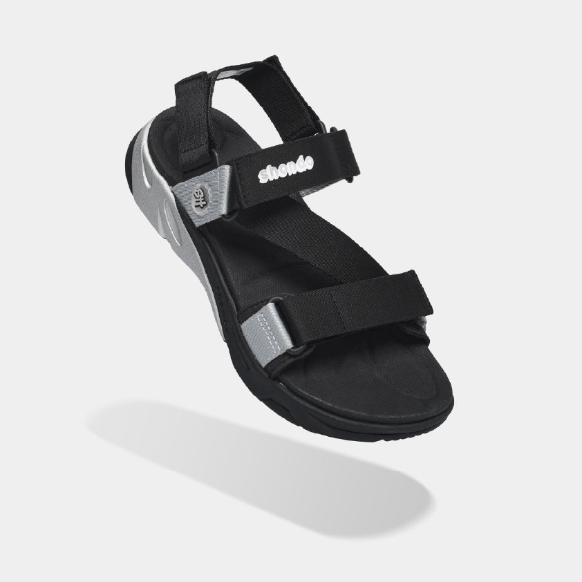 Sandal F8M thể thao nam nữ quai chéo đen