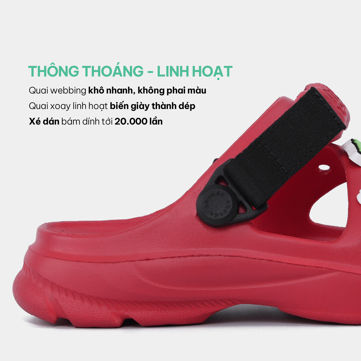 Sandal FX bé trai nhựa đúc đỏ