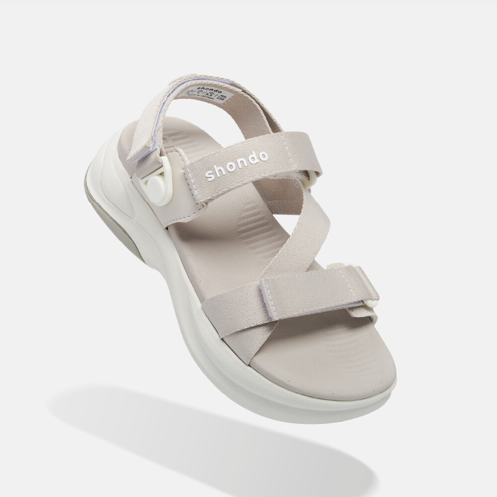 Sandal nam nữ F8B quai xoay nâu xám