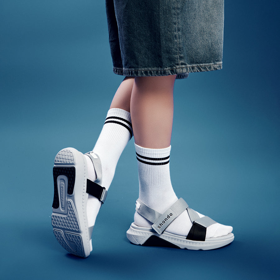 Sandals F7 racing xám phối đen