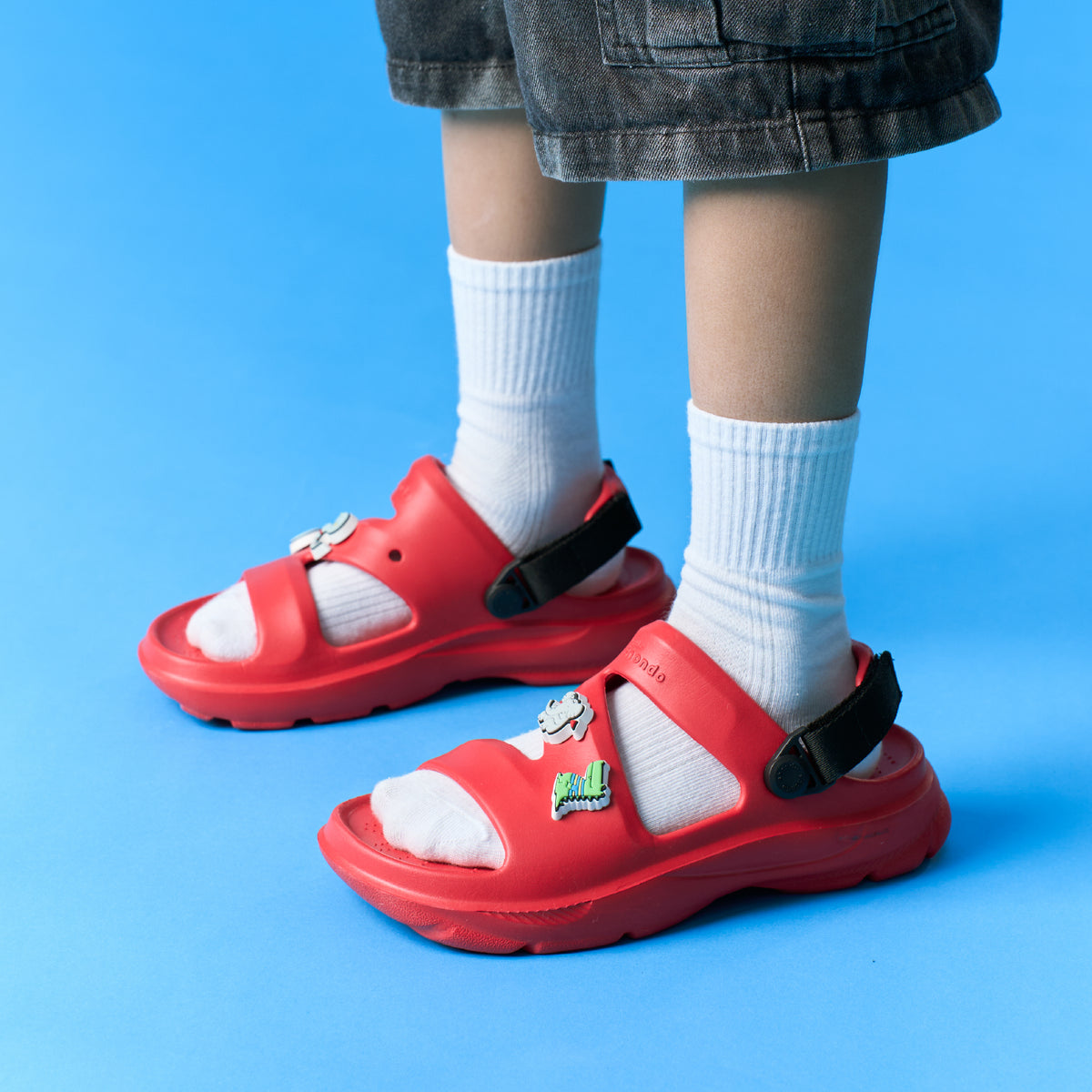 Sandal FX bé trai nhựa đúc đỏ