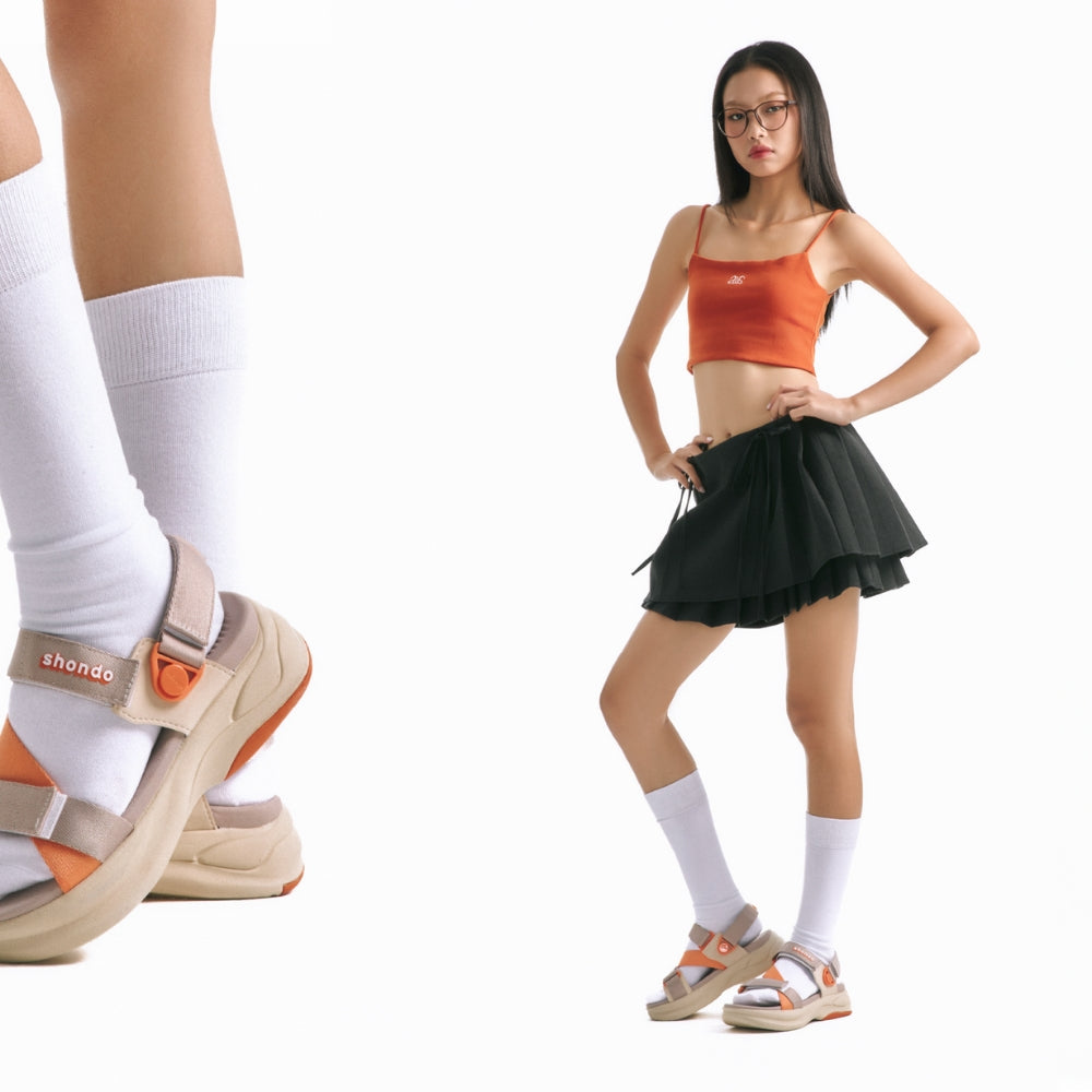 Cách phối giày sandal với đầm