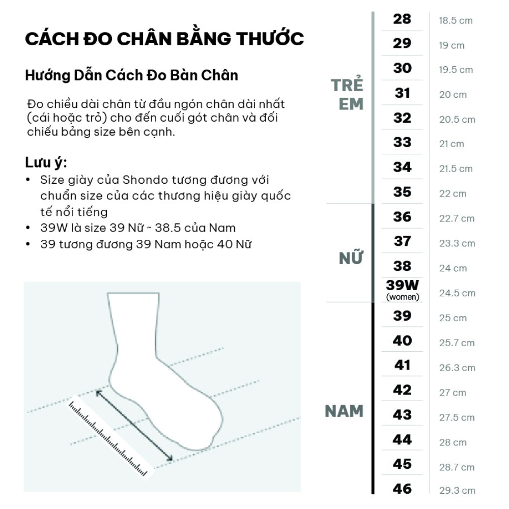 Đi giày size 42 thì đi dép size bao nhiêu