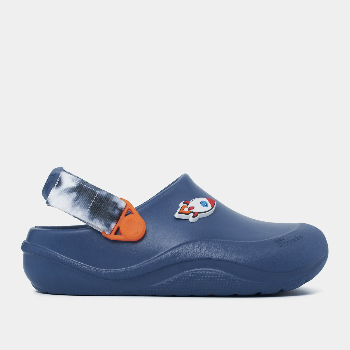 Clog Little Suke bé trai nhựa đúc xanh đậm