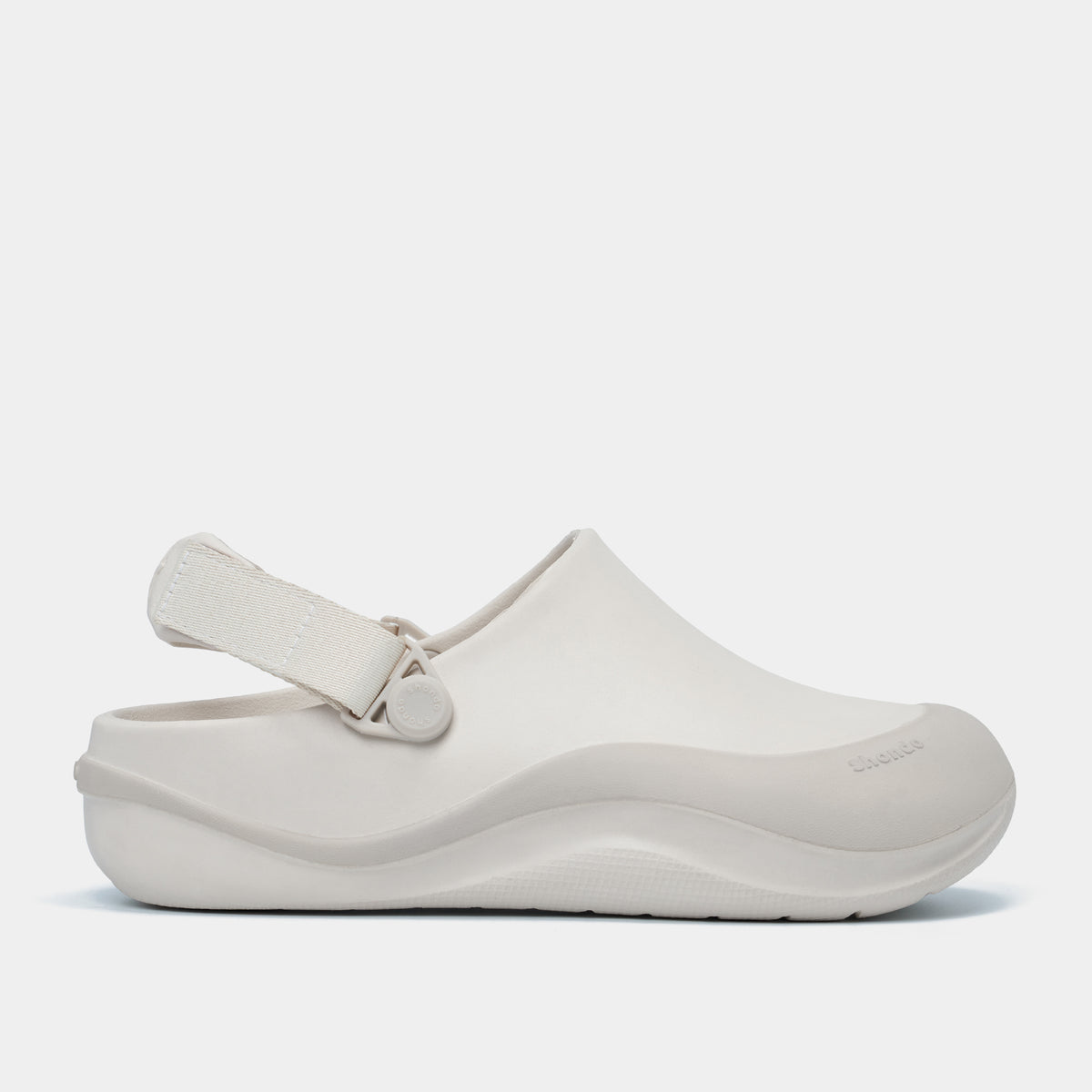 Giày Clog Suke Viền Đế Unisex Trắng Kem