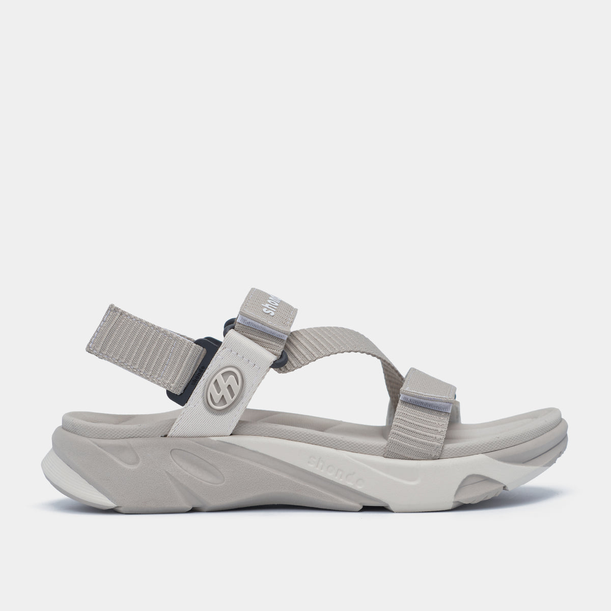 Sandal F8M quai chéo unisex nâu nhạt