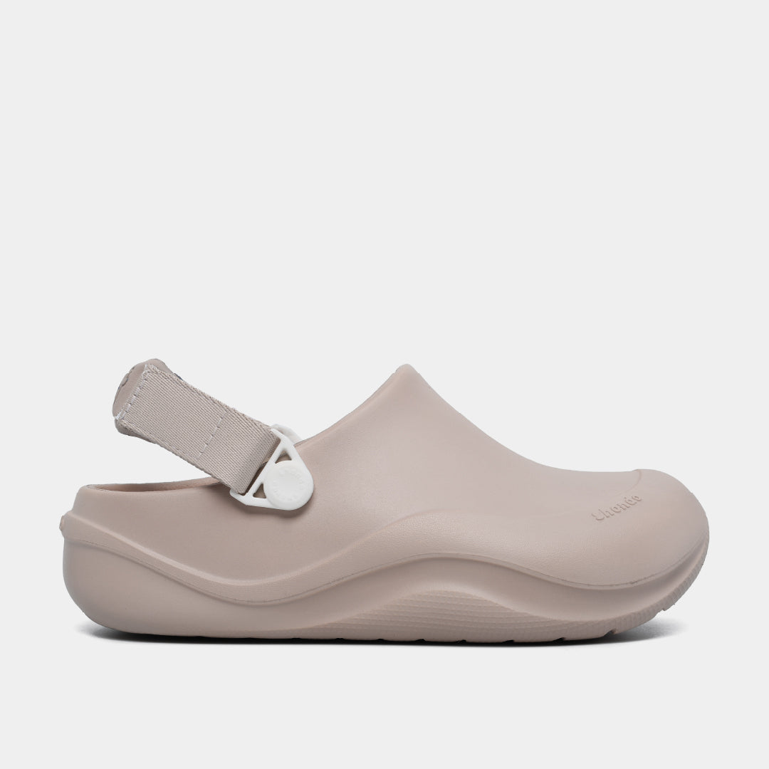 Clog nhựa đúc nữ Suke hồng be