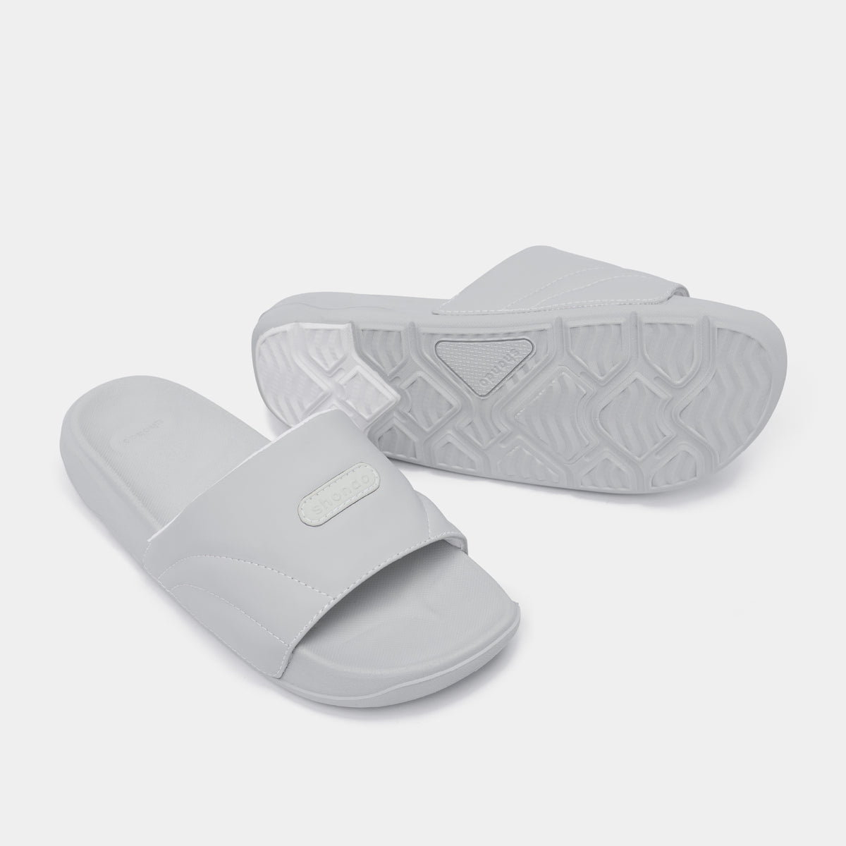 Dép Trendy 7 Quai Phồng Unisex Xám