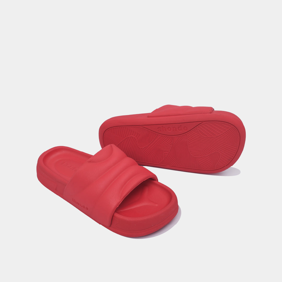 Dép bánh mì Trendy 5 quai nhựa đỏ
