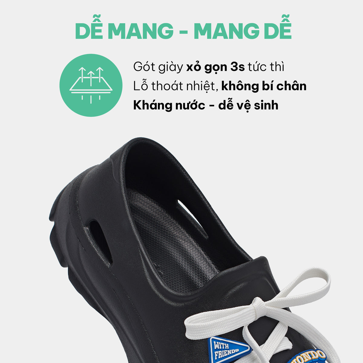 Giày Sneaker Shondo EZI Limax Unisex Màu Đen