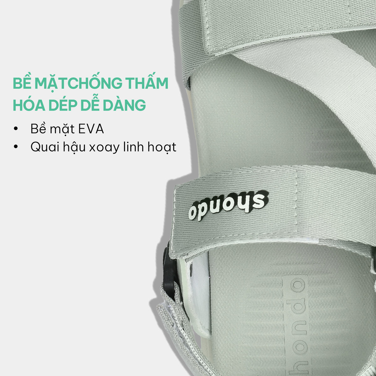 Sandal nam nữ F8B quai xoay xanh mint