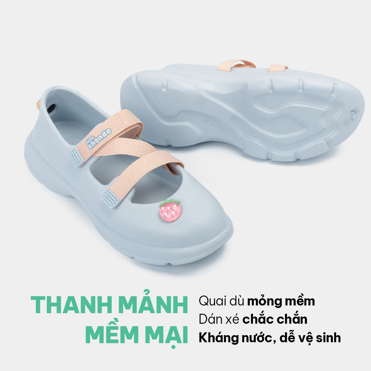 Giày ballet sneaker bé gái Little Dreamie xanh trời