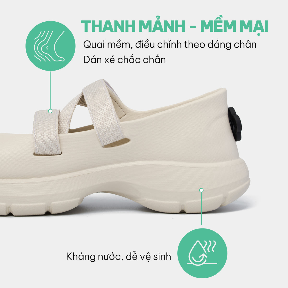 Giày ballet sneaker nữ Dreamie trắng