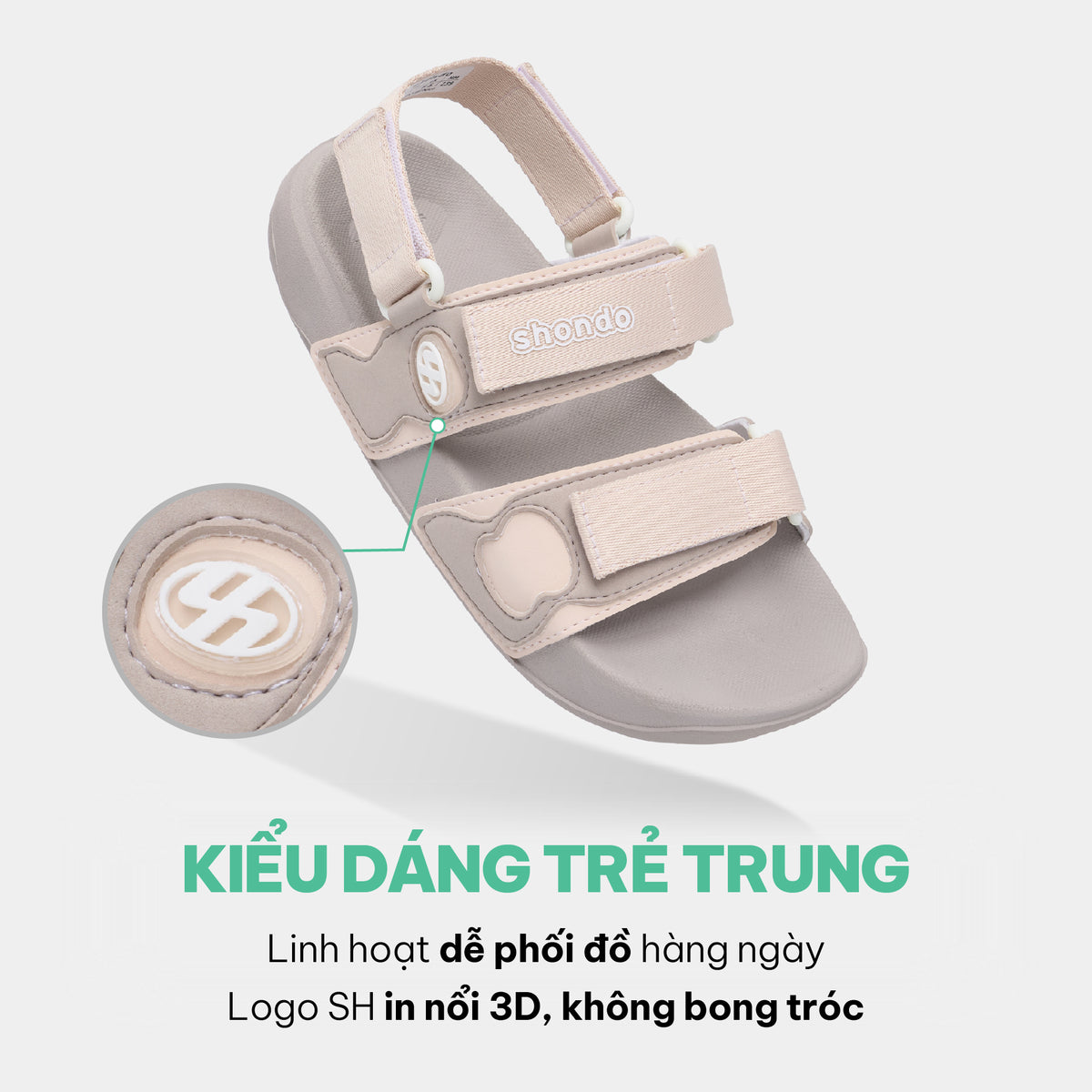 Sandal Platy 7 Quai Ngang Nữ Hồng