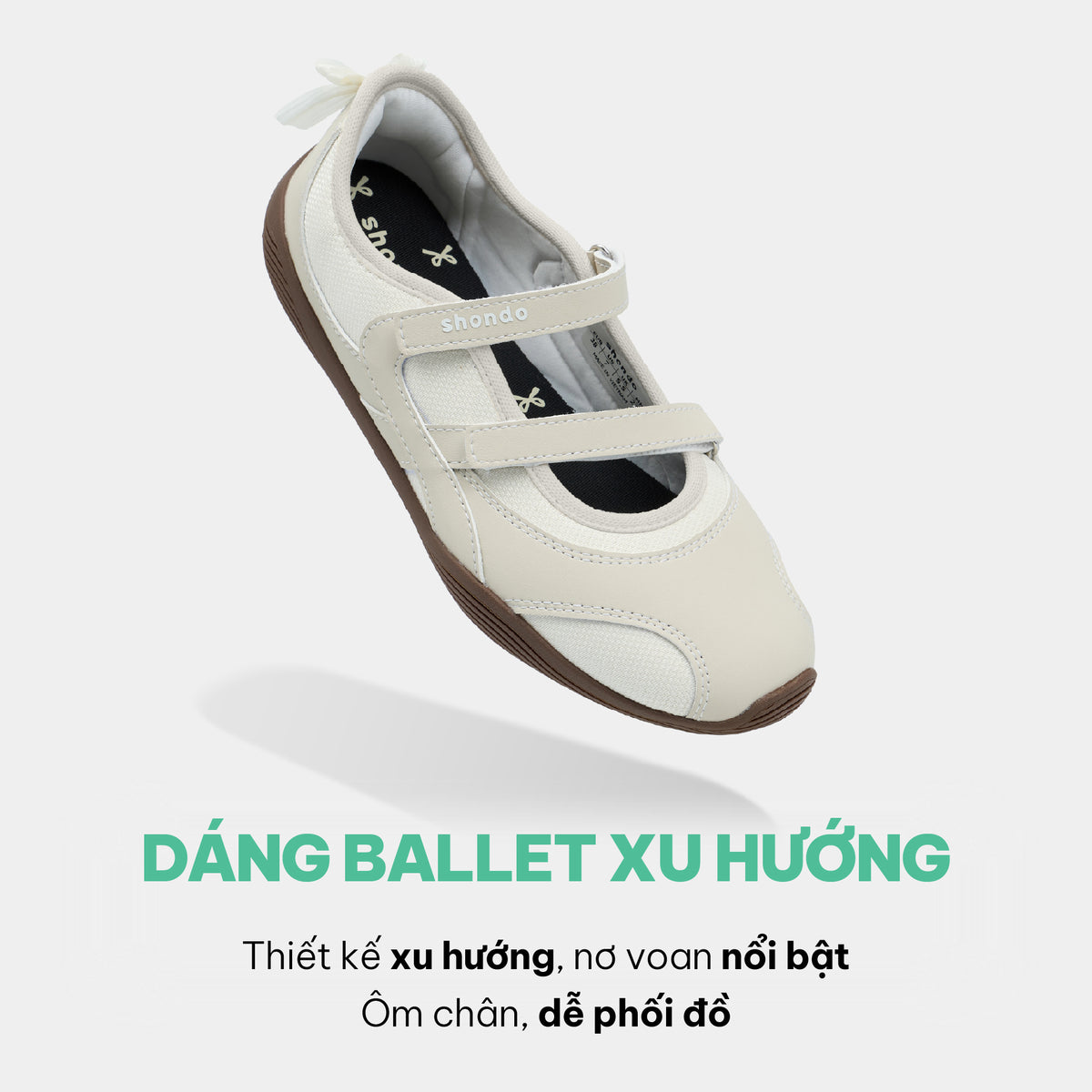 Giày Sneaker Ballet Minie Phối Nơ Nữ Be