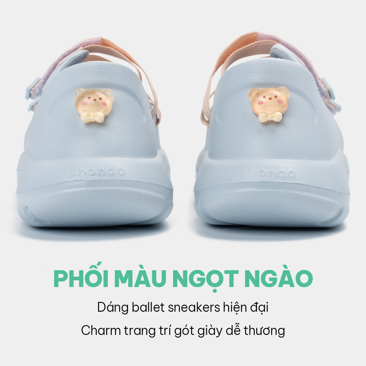 Giày ballet sneaker bé gái Little Dreamie xanh trời