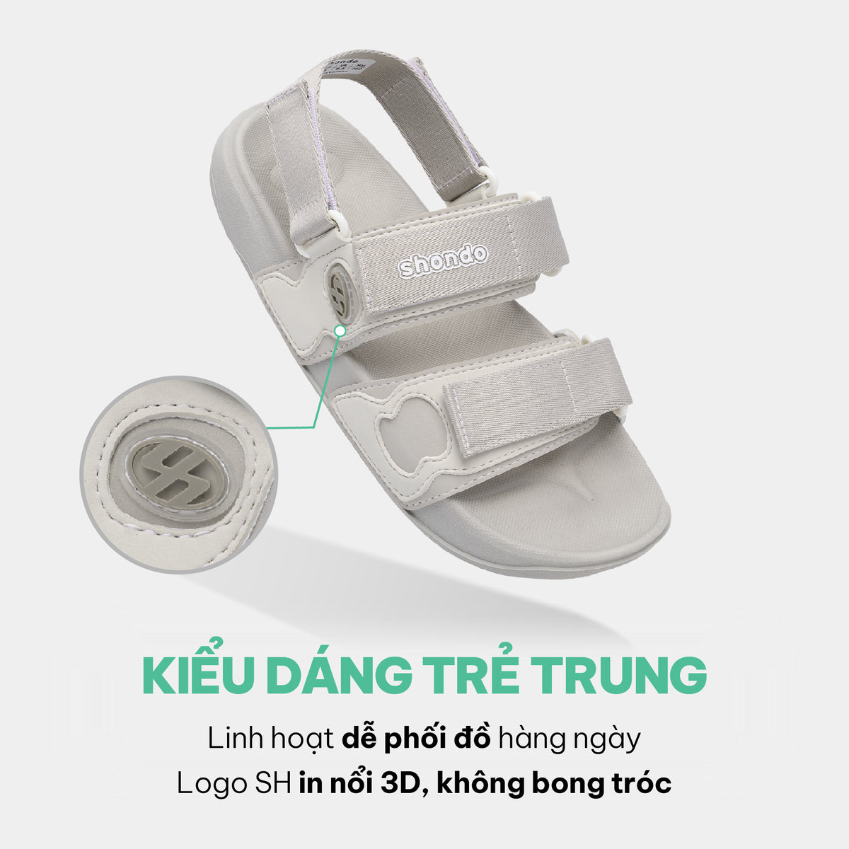 Sandal Platy 7 Quai Ngang Unisex Xám