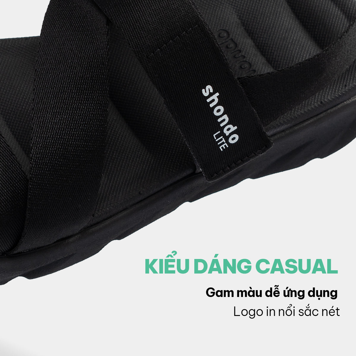 Sandal học sinh F6S Shondo Lite full đen