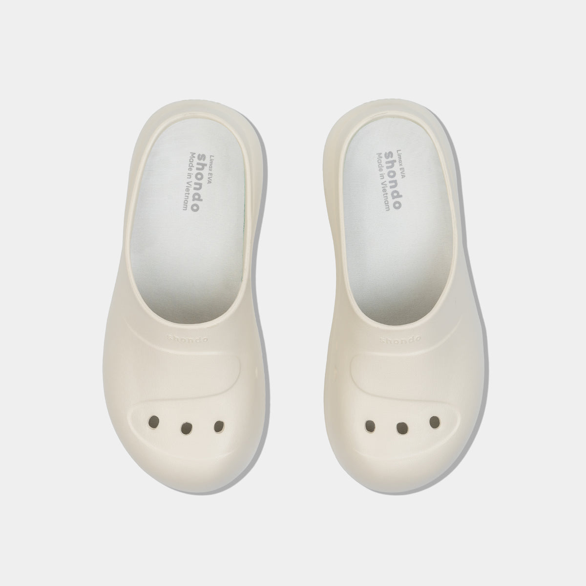 Clog MULE CHIC Limax đế cao nữ trắng kem