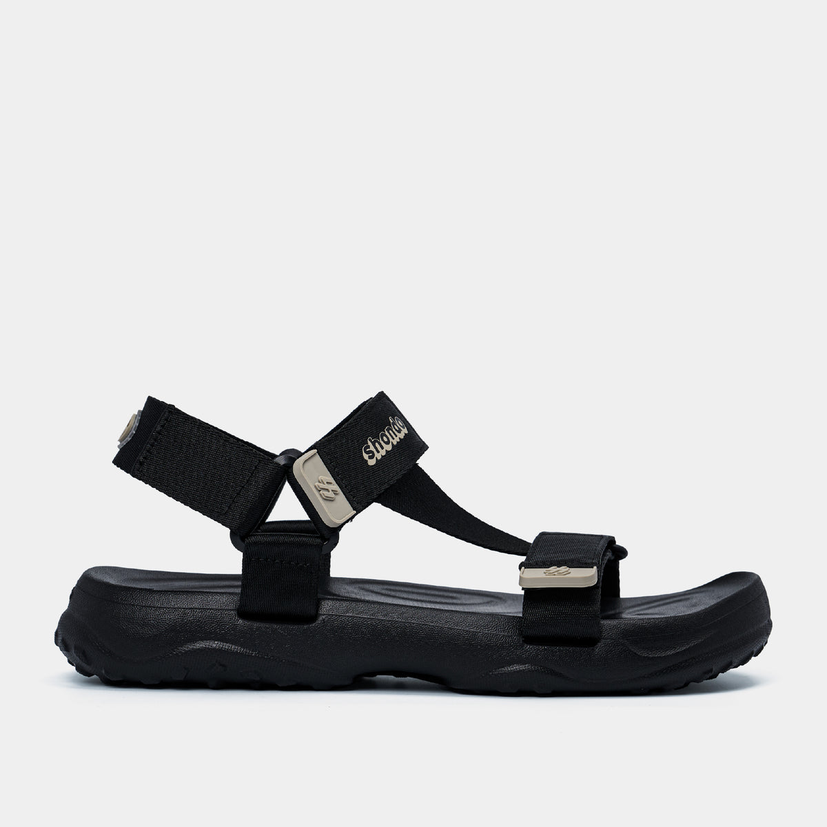 Sandal F11 Quai Chéo Unisex Đen