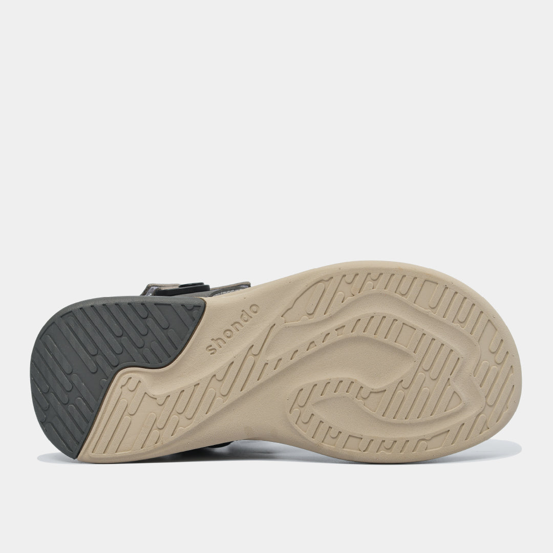 Sandal nam nữ F8B quai xoay be xám