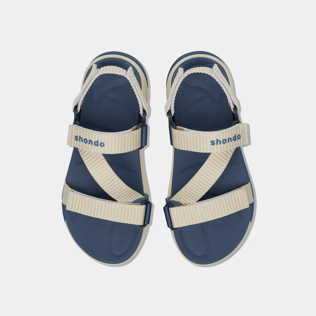 Sandal F8M quai chéo unisex be xanh navy
